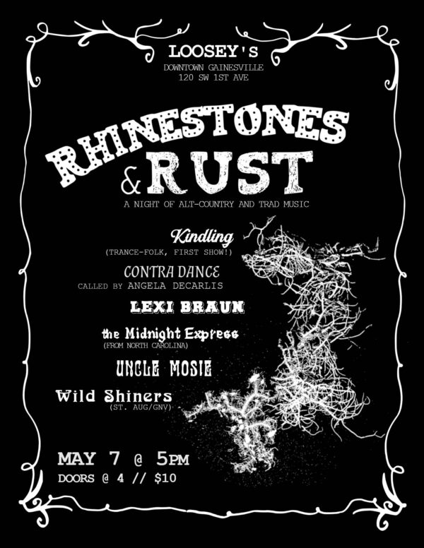 Flyer listing names of bands