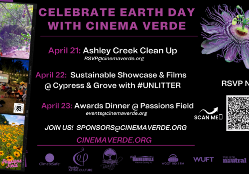 Invitation with schedule of CinemaVerde Earth Day Weekend events
