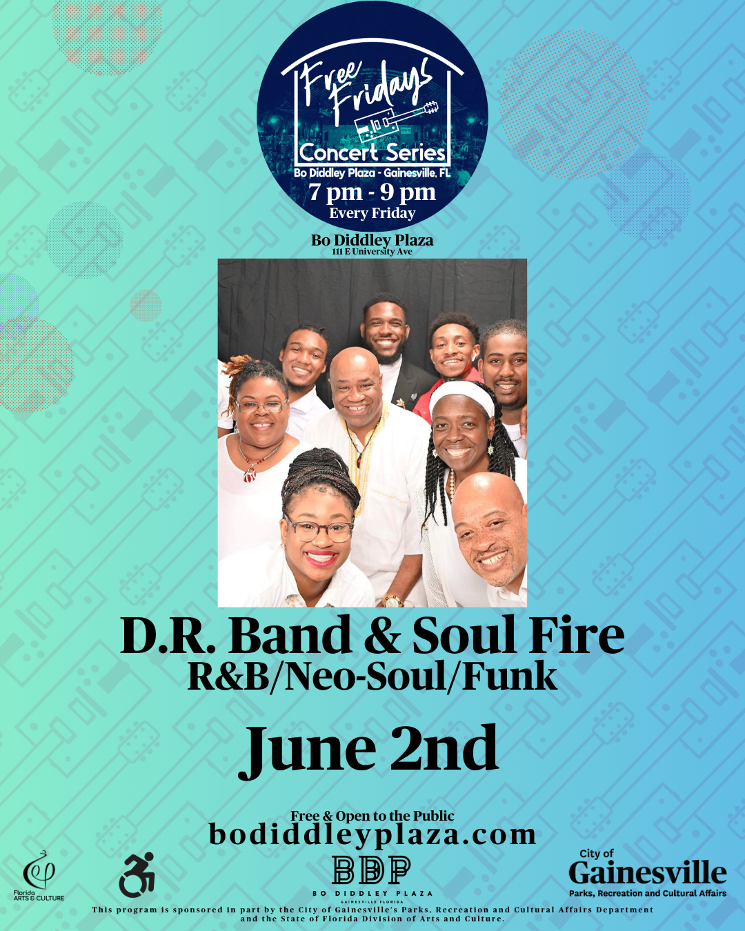 DR band and soulfire at the free fridays concert series
