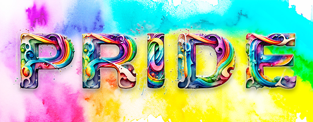 pride illustration with watercolor background
