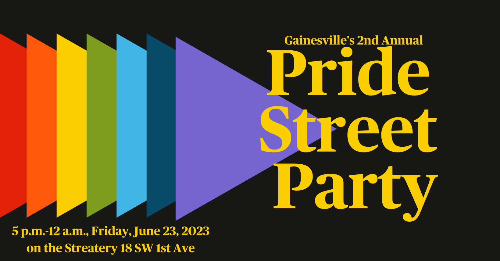 pride street party banner design