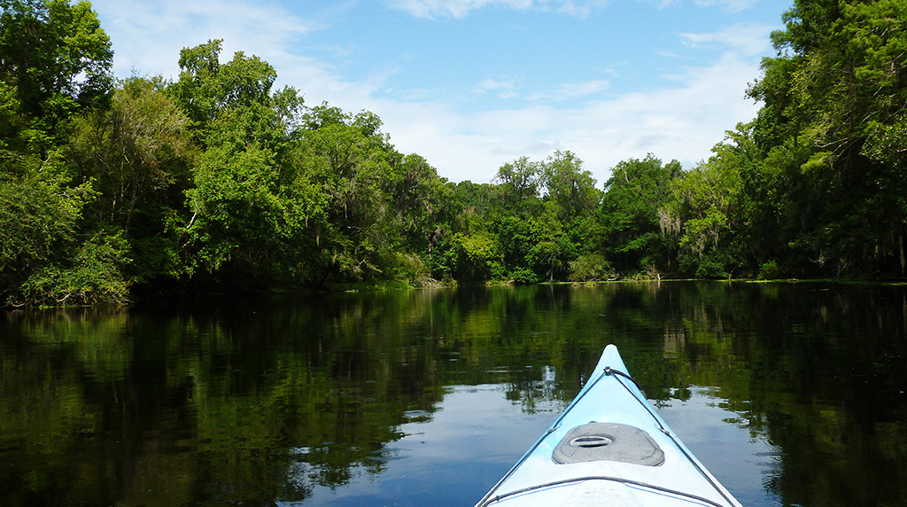 kayak on water