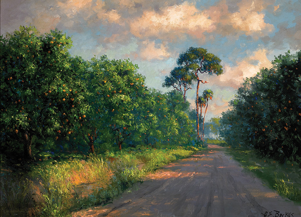 painting of orange groves