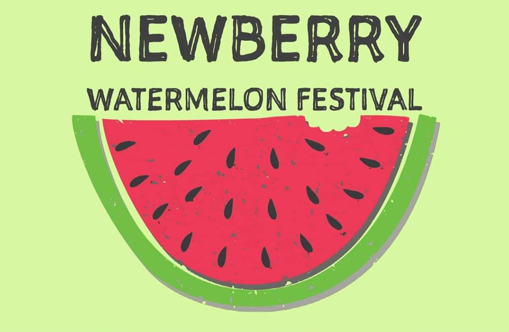 newberry watermelon festival with illustration of watermelon