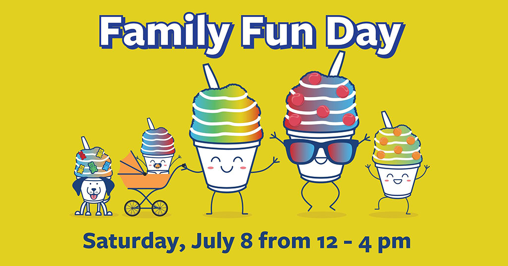 family fun day illustrations of snow cones
