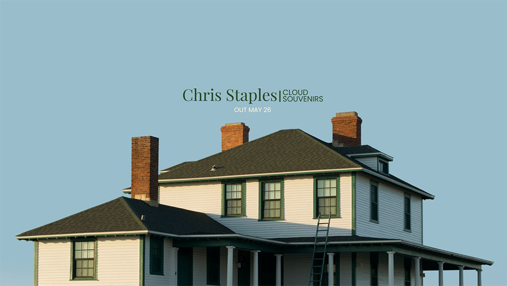 old house with text chris staples floating above
