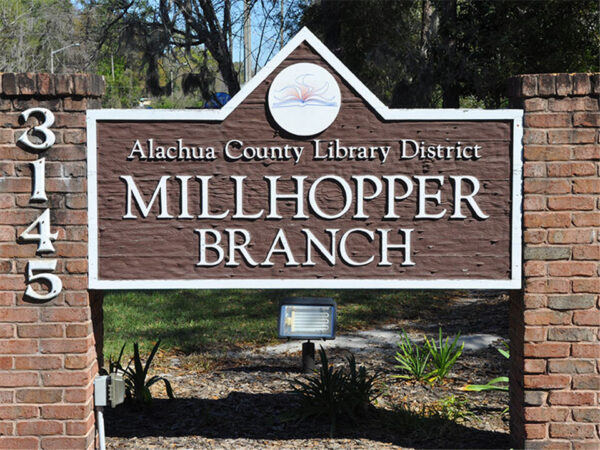 library sign