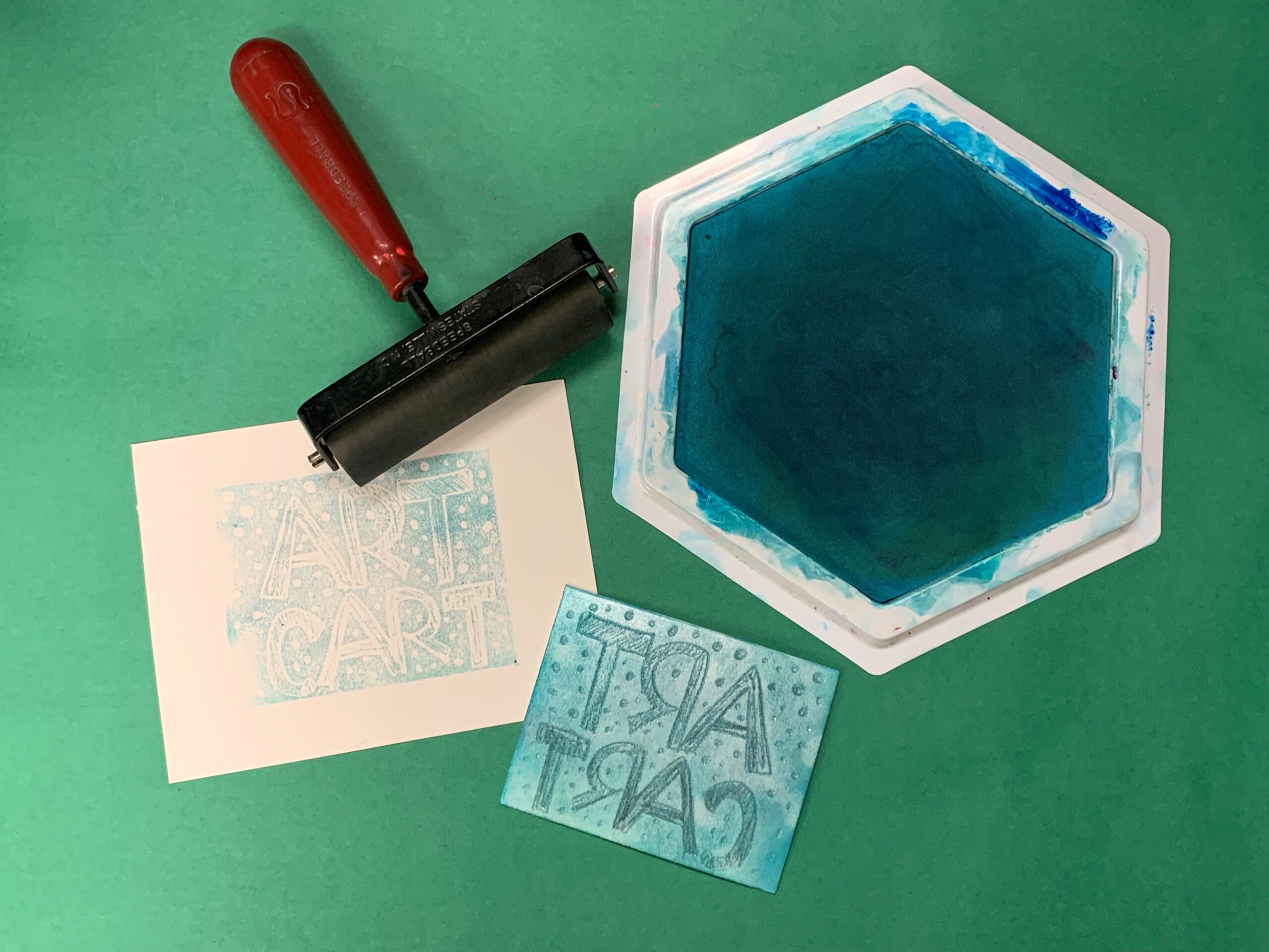 ink roller and art cart stamp