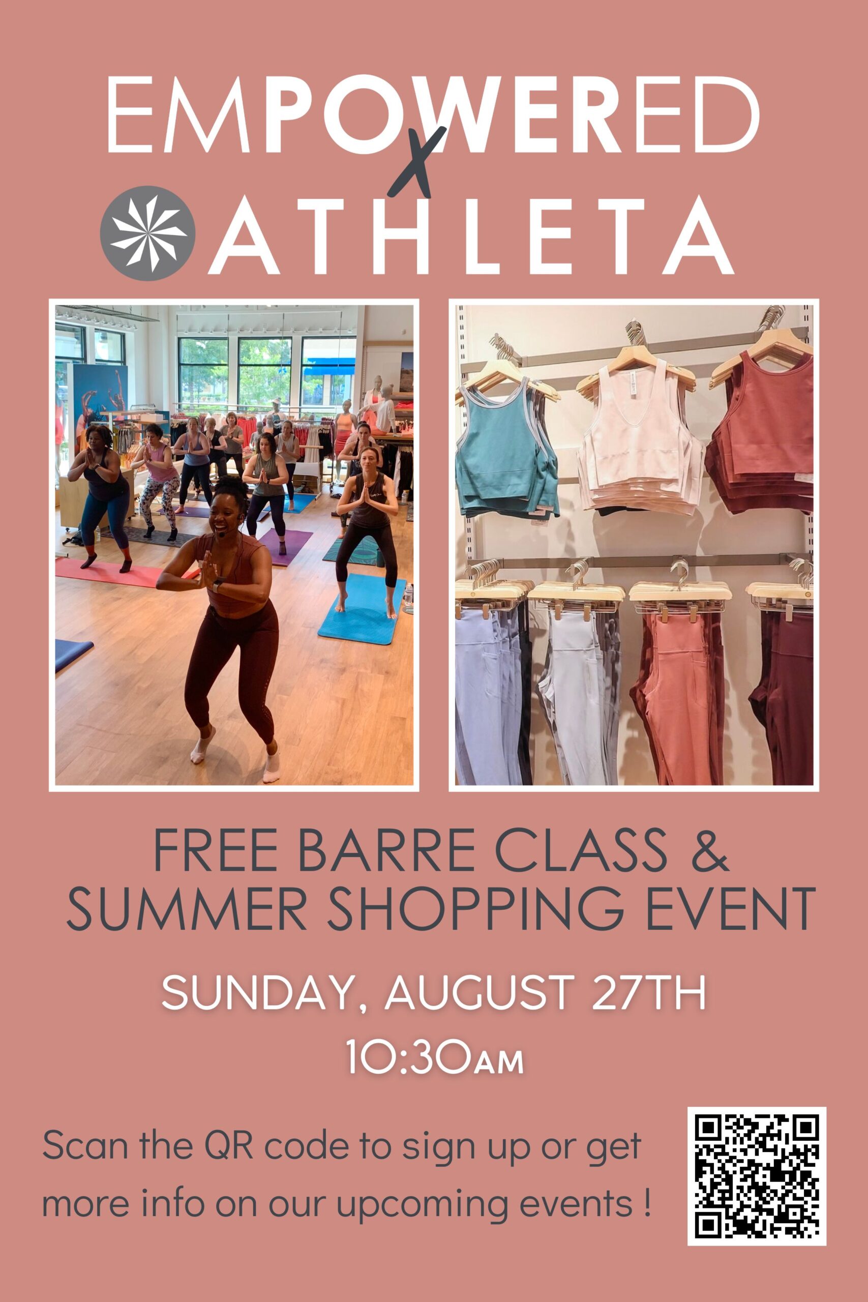 Athleta x Empowered FREE Barre Class & Shopping Event - Events in  Gainesville and What's Good in Alachua County, FL