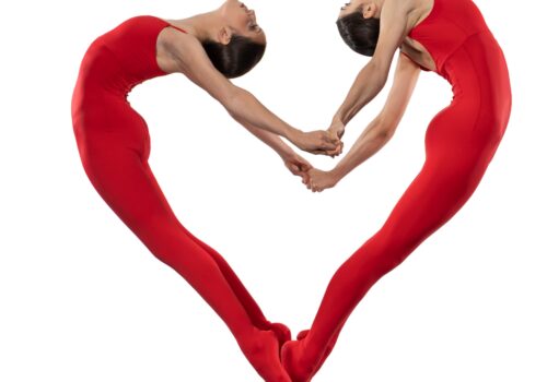 dancers forming a heart