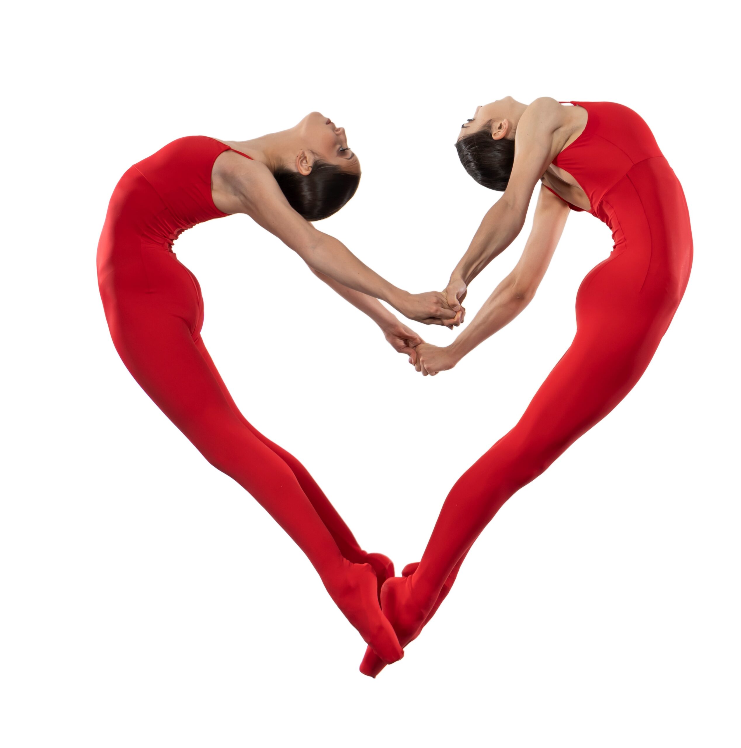 dancers forming a heart