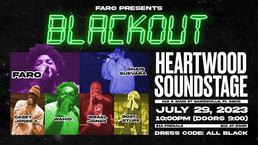 blackout with faro at heartwood soundstage