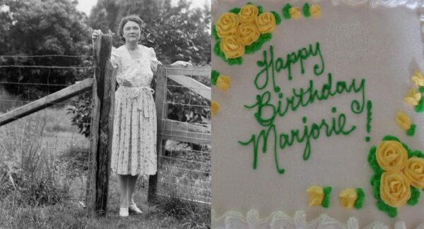 marjorie kinnan rawlings and a birthday cake