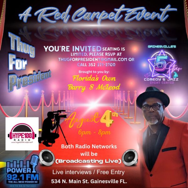 red carpet event for THUG FOR PRESIDENT
