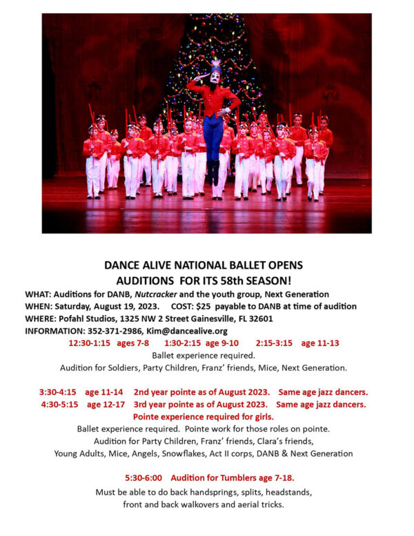 dance alive audition flyer