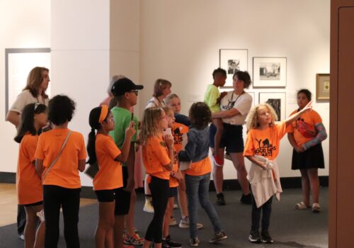 grpi[ on a tour in the harn museum
