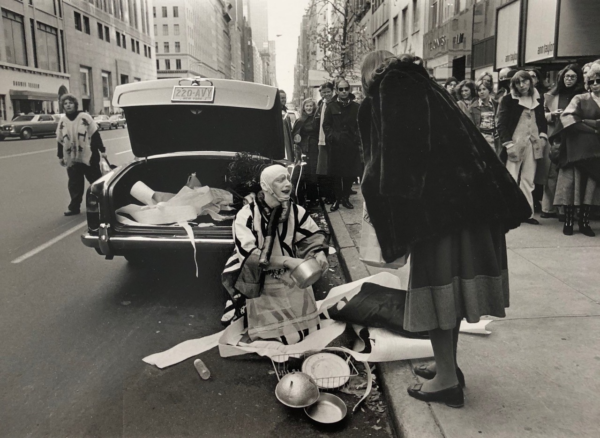 Jimmy DeSana, Stephen Varble Performing "Gutter Art," 1975. © Jimmy DeSana Trust