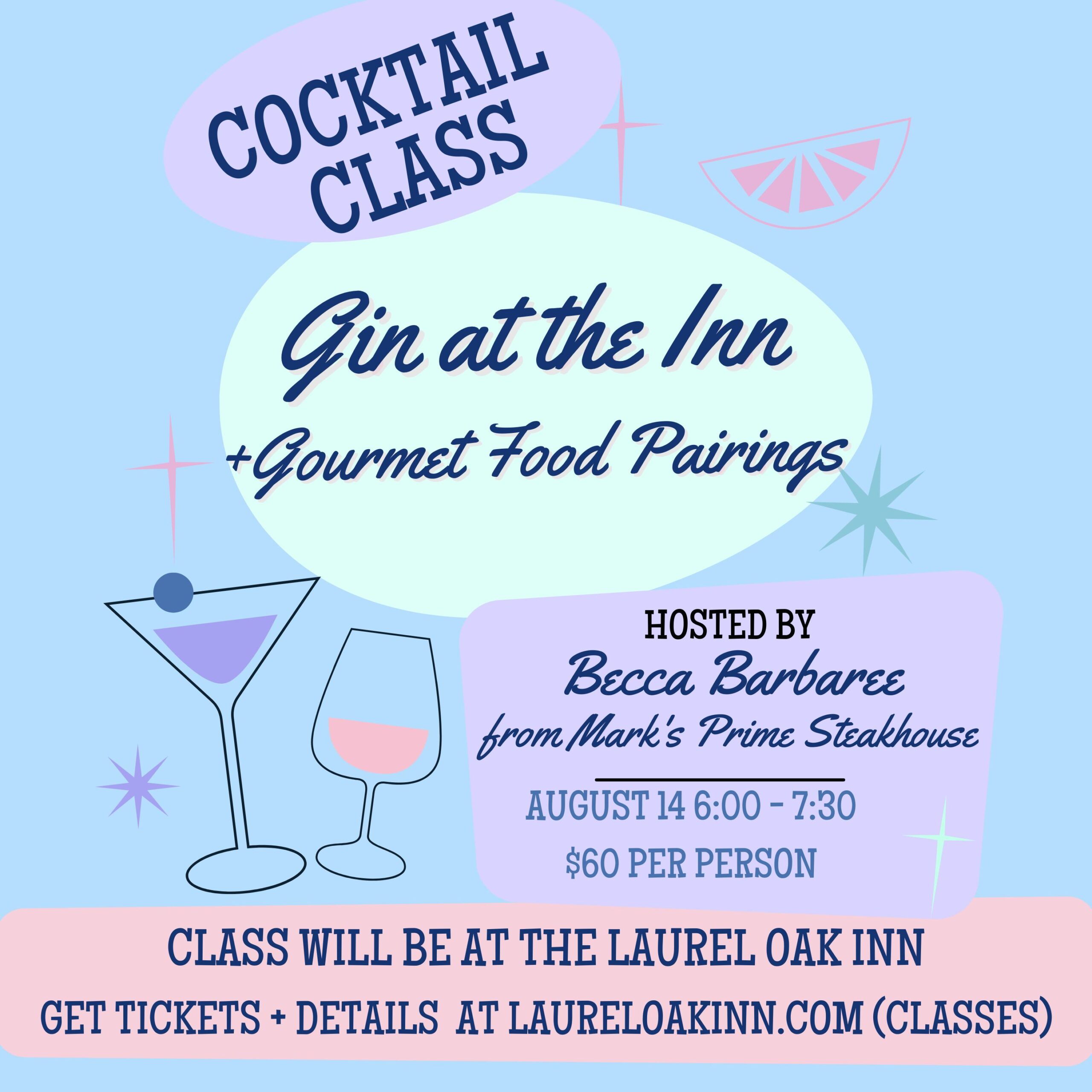 Gin at the Inn Cocktail Class