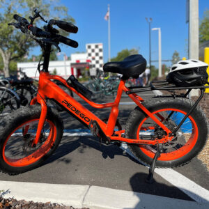 orange pedego electric bike