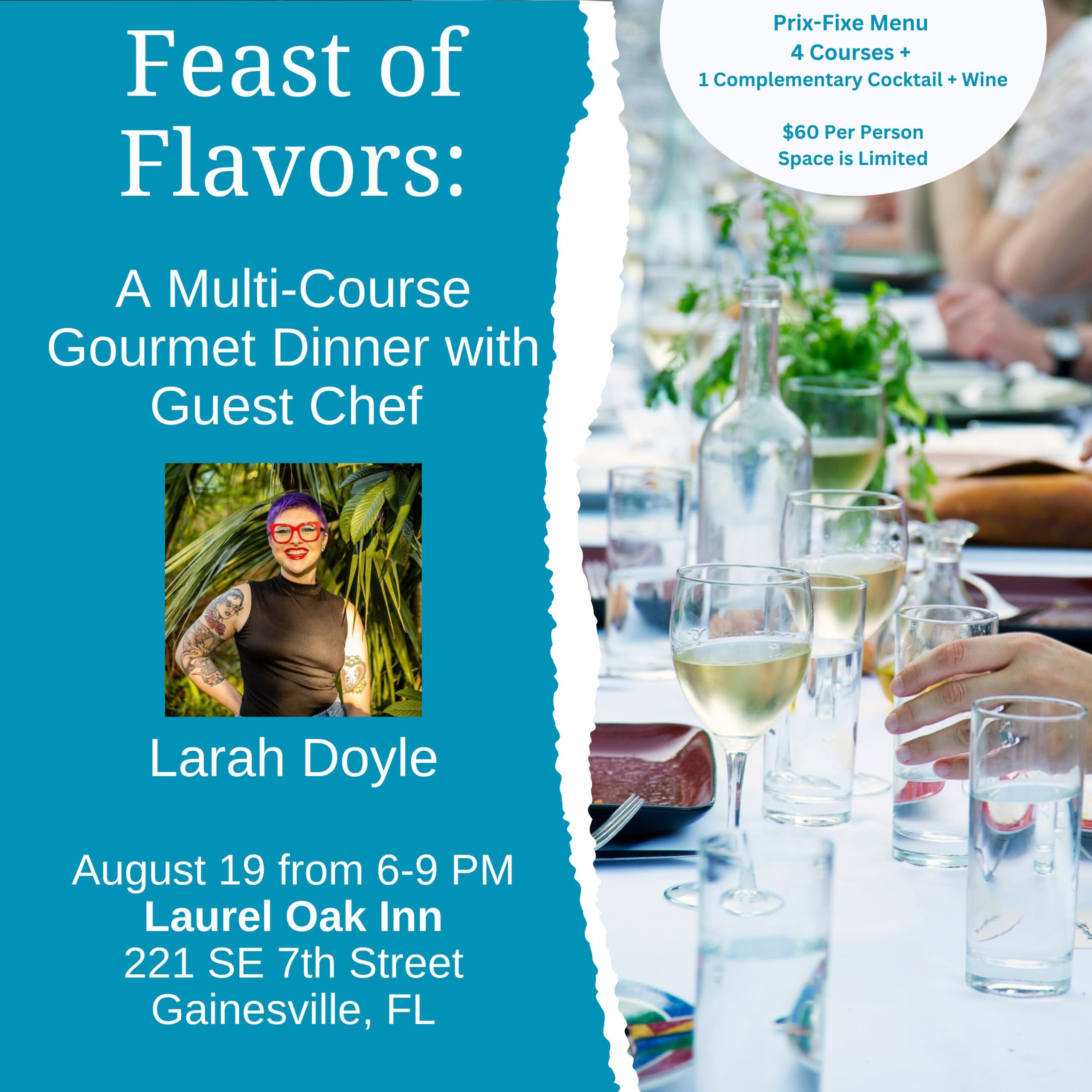 feast of lfavors with image of chef