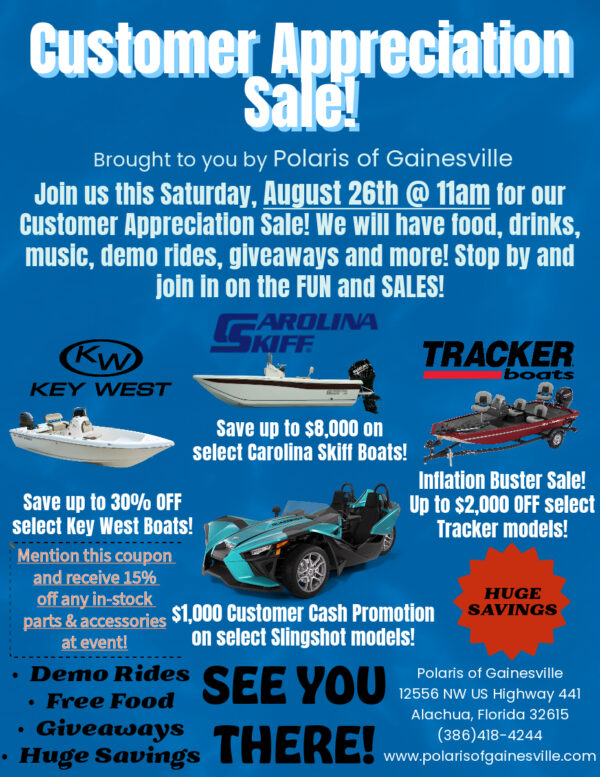 polaris customer apperciation sale