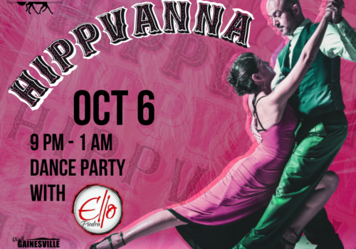 hippvanna salsa dancing event flyer