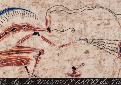 José Bedia, "Más de lo mismo y uno de necio (More of the Same, and One Being Foolish)," 2000, Collection of Susie and Mitchell Rice