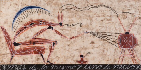 José Bedia, "Más de lo mismo y uno de necio (More of the Same, and One Being Foolish)," 2000, Collection of Susie and Mitchell Rice