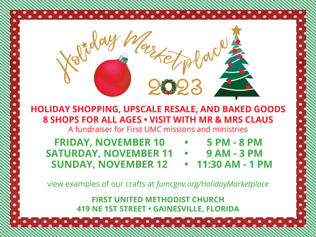 Holiday Marketplace flyer