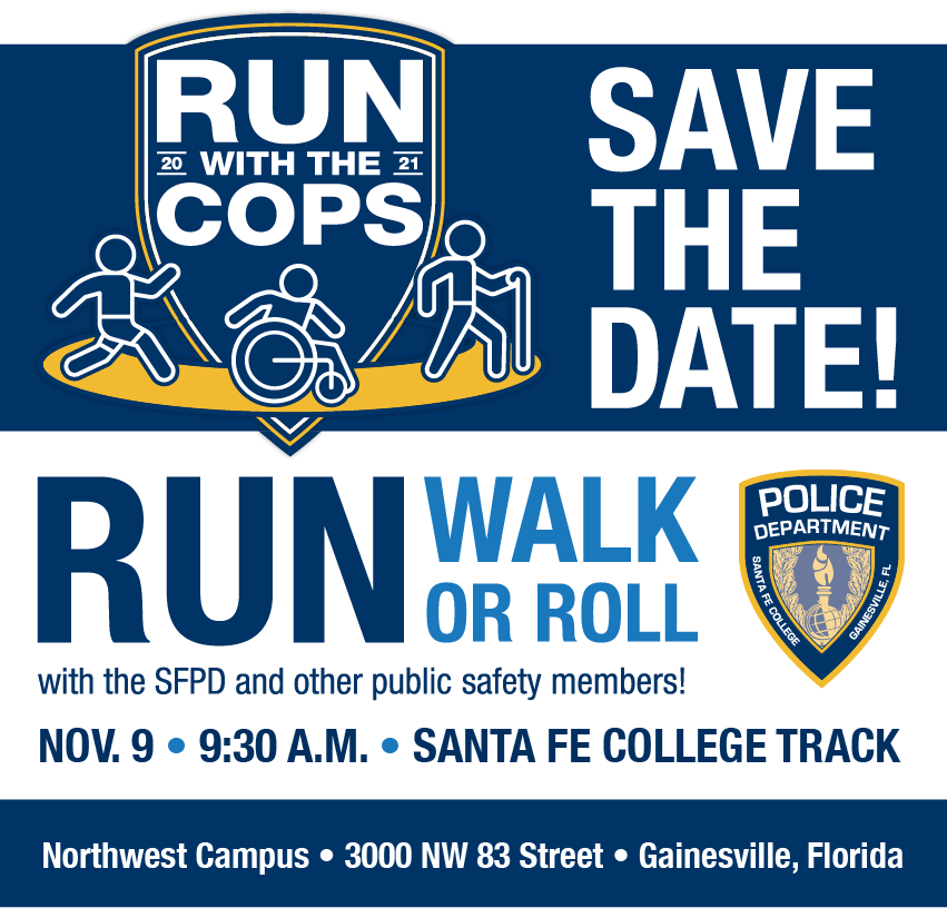 Run with tthe cops save the date poster