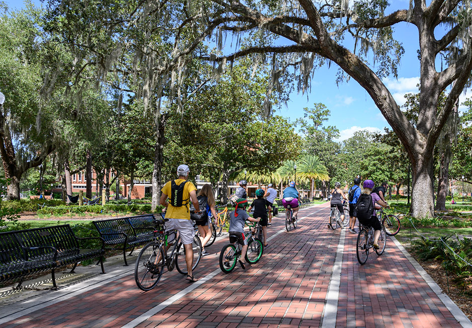 people on bikes
