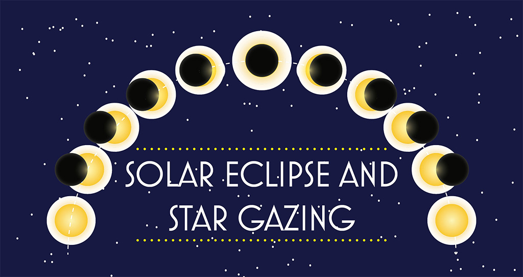 solar eclipse and star gazing