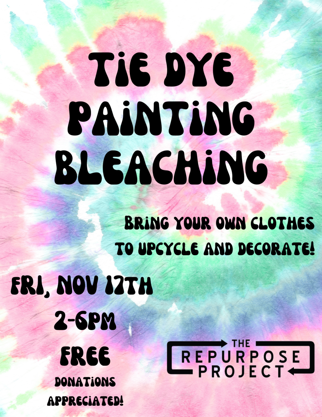 tie dye painting bleaching poster
