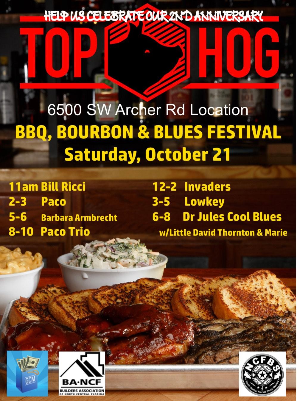 Top Hog BBQ Blues Festival Poster