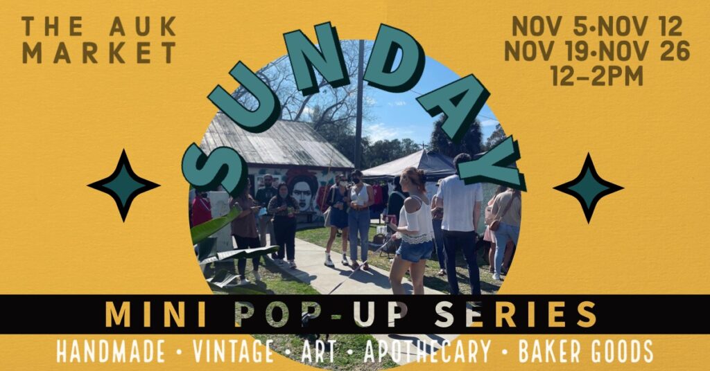 sunday mini pop up series at the auk market