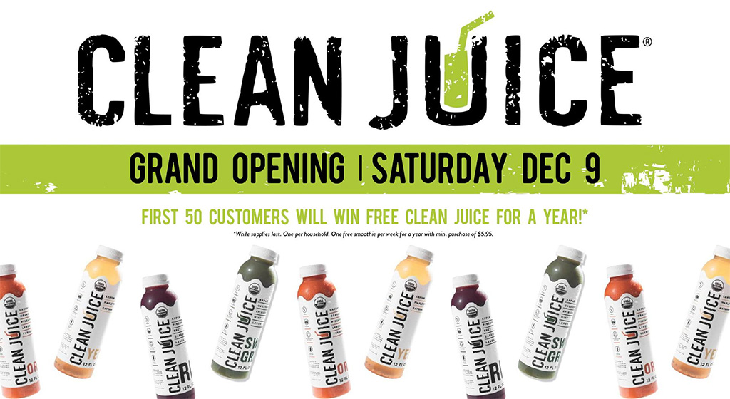 clean juice grand opening