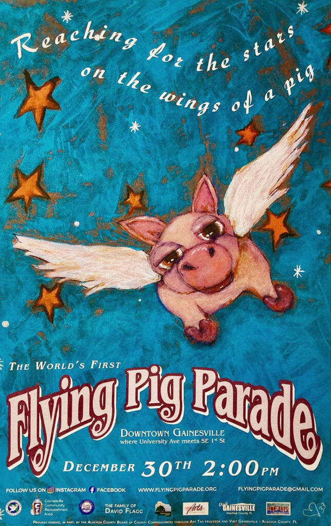 flying pig parade poster