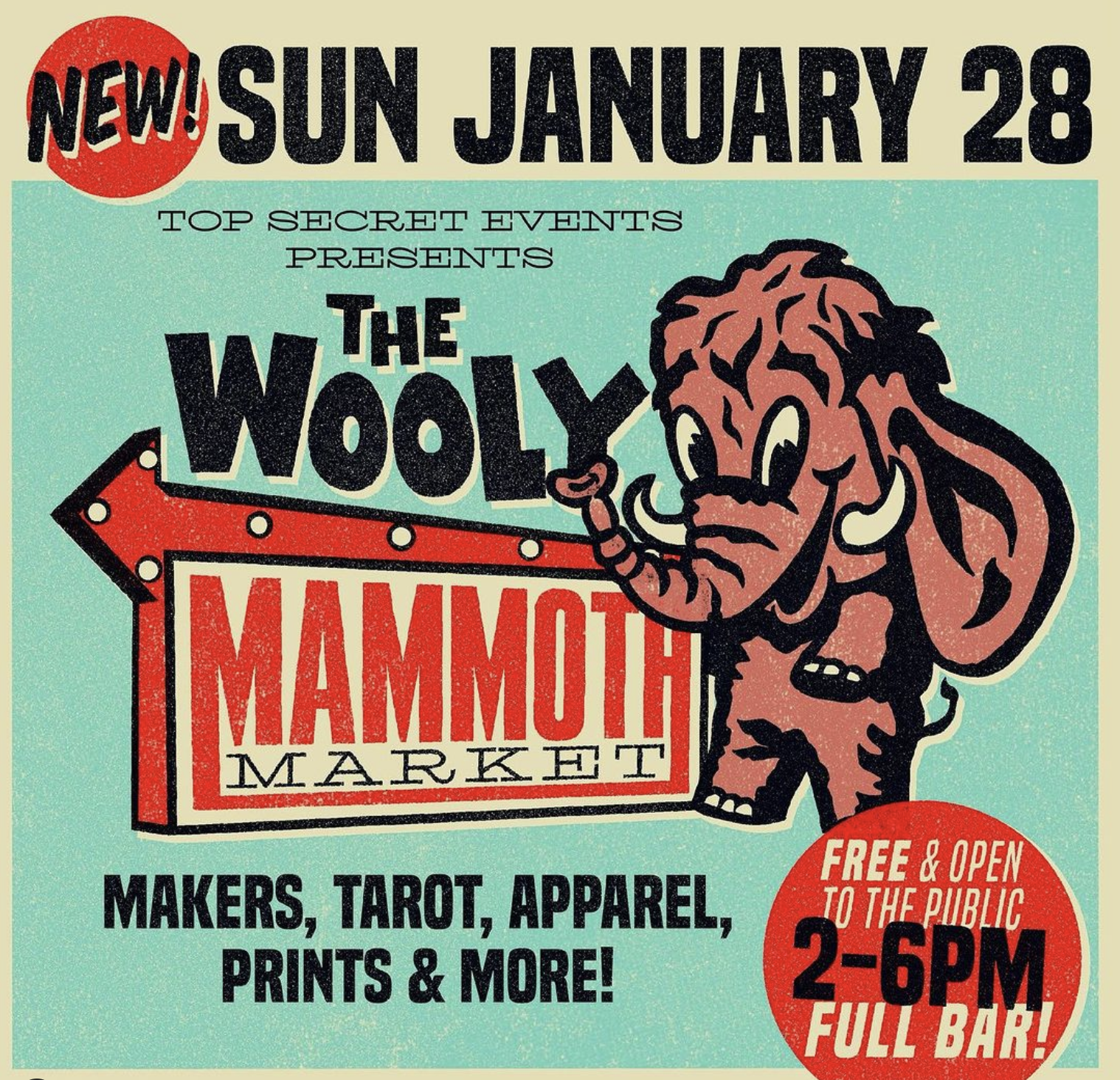 the wooly mammoth market poster