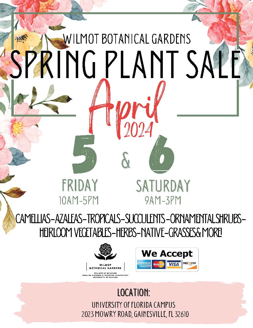 Wilmot Gardens spring plant sale poster