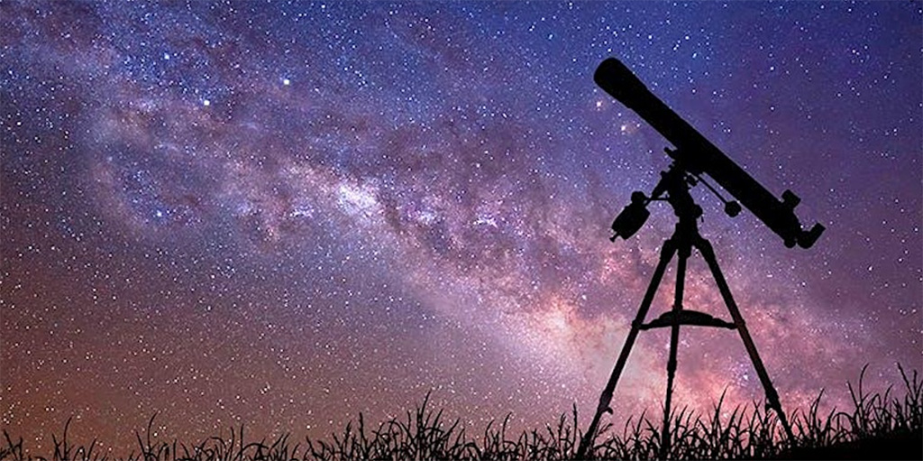 telescope and night sky