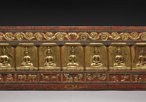 Image credit: Tibetan, "Manuscript Cover," 12th Century, Museum purchase, gift of Dr. and Mrs. David A. Cofrin with additional funds provided by the Robert H. and Kathleen M. Axline Acquisition Endowment