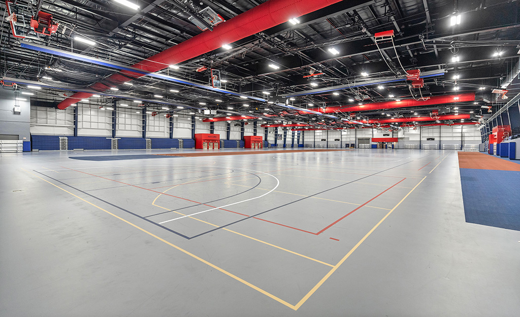 alachua county sports and events center interior with empty floor