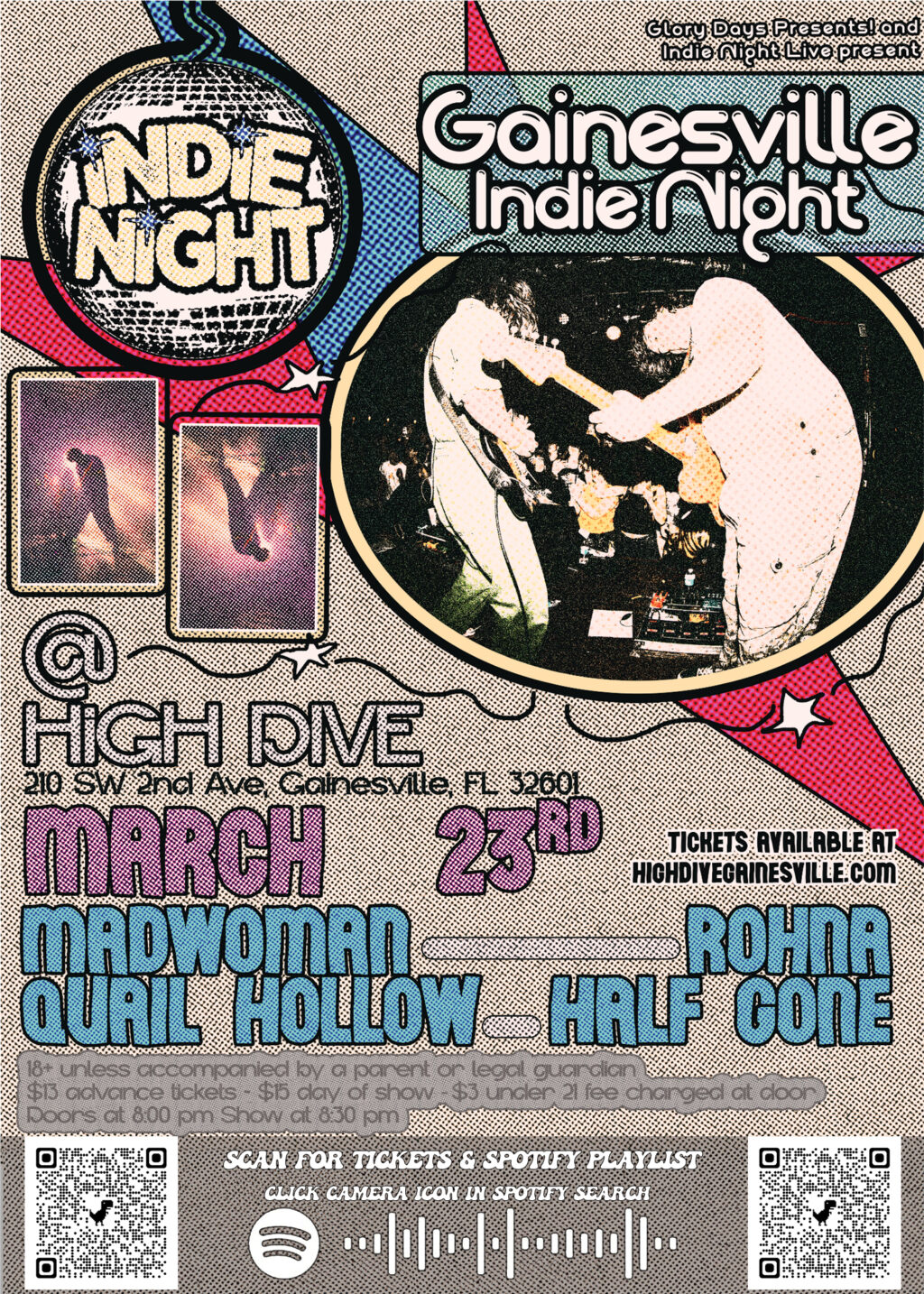 Gainesville Indie night Flyer