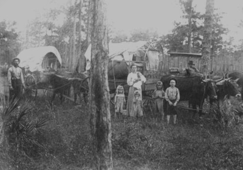 historic photo of pioneers in florida