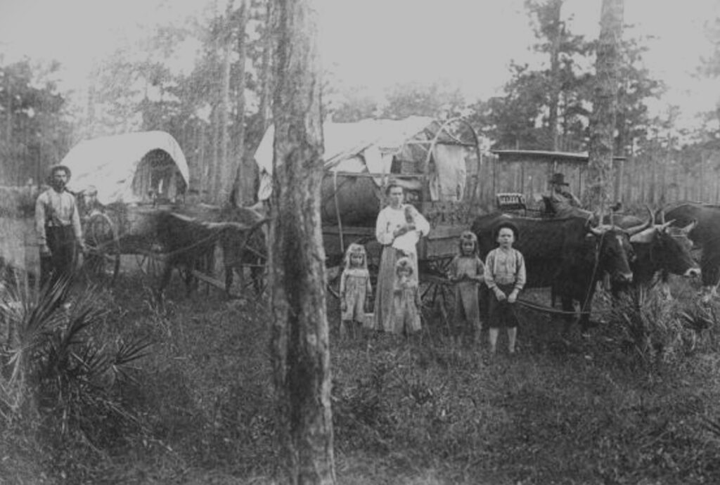 historic photo of pioneers in florida