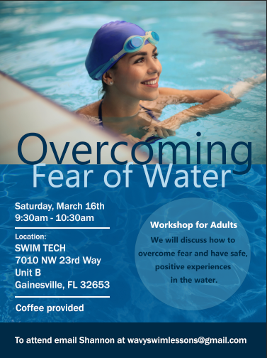 overcoming fear of water workshop flyer