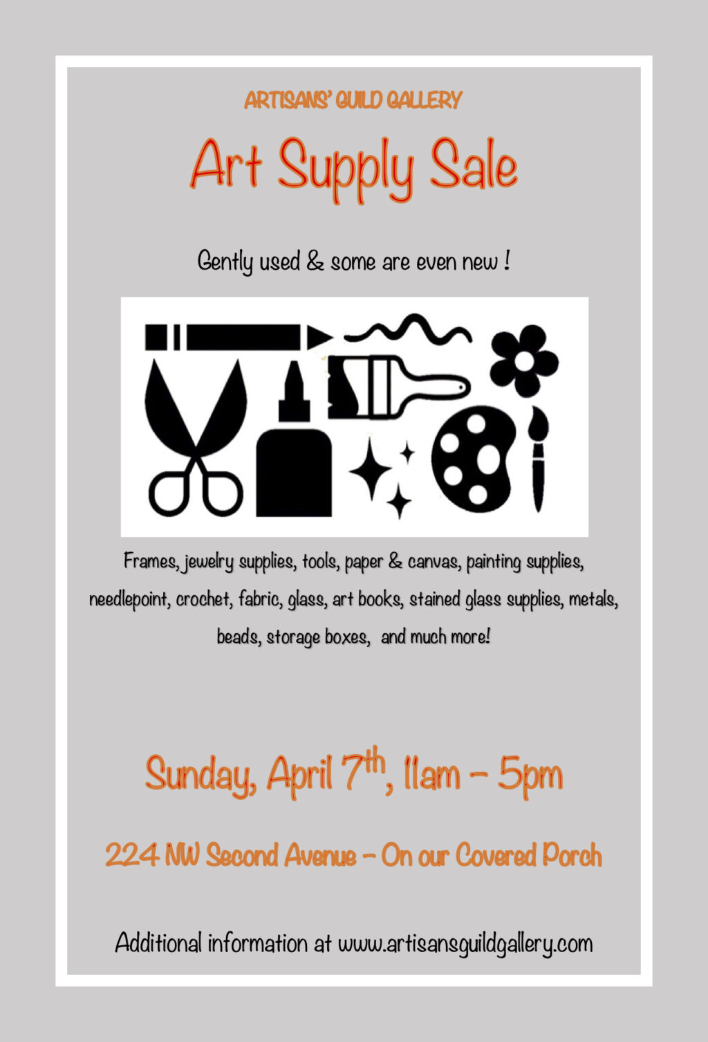 Art Supply Sale poster