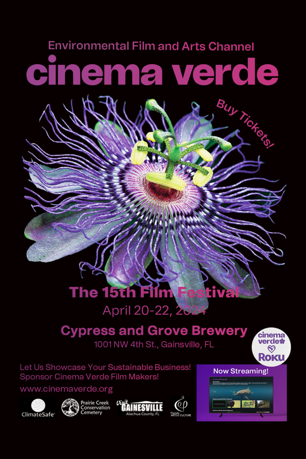 Cinema Verde will be held April 20-22 at Cypress and Grove Brewery
