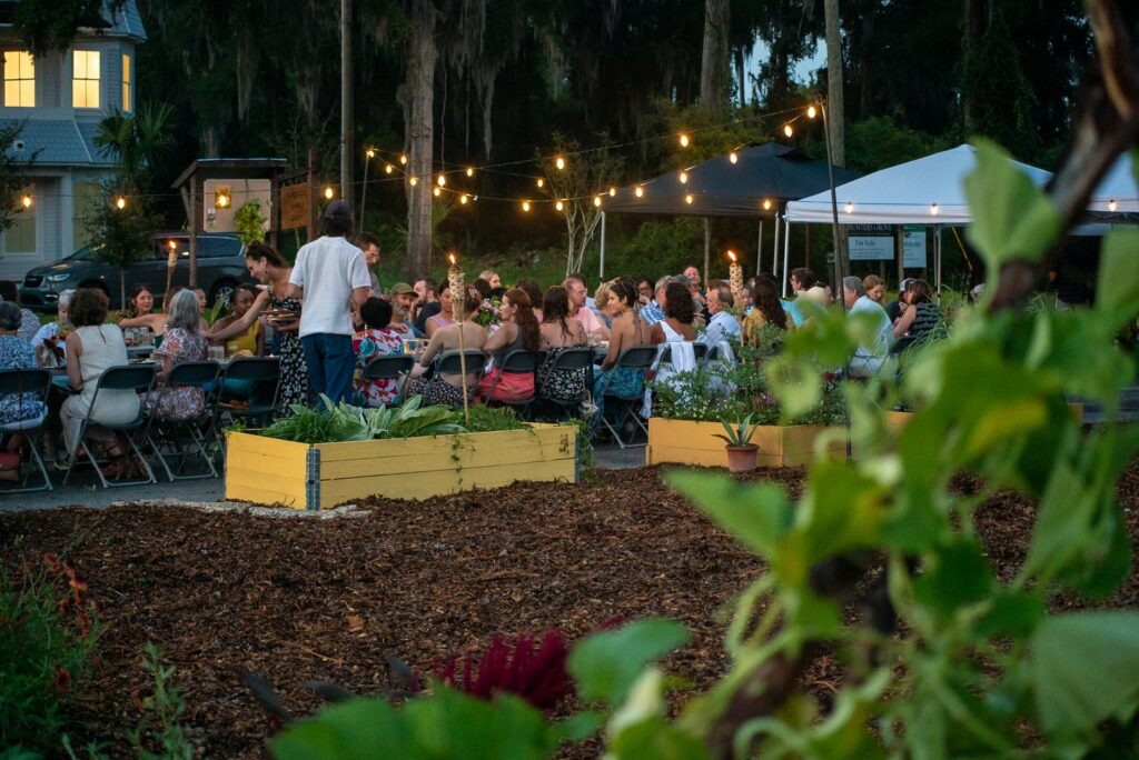 outdoor farm to table dinner