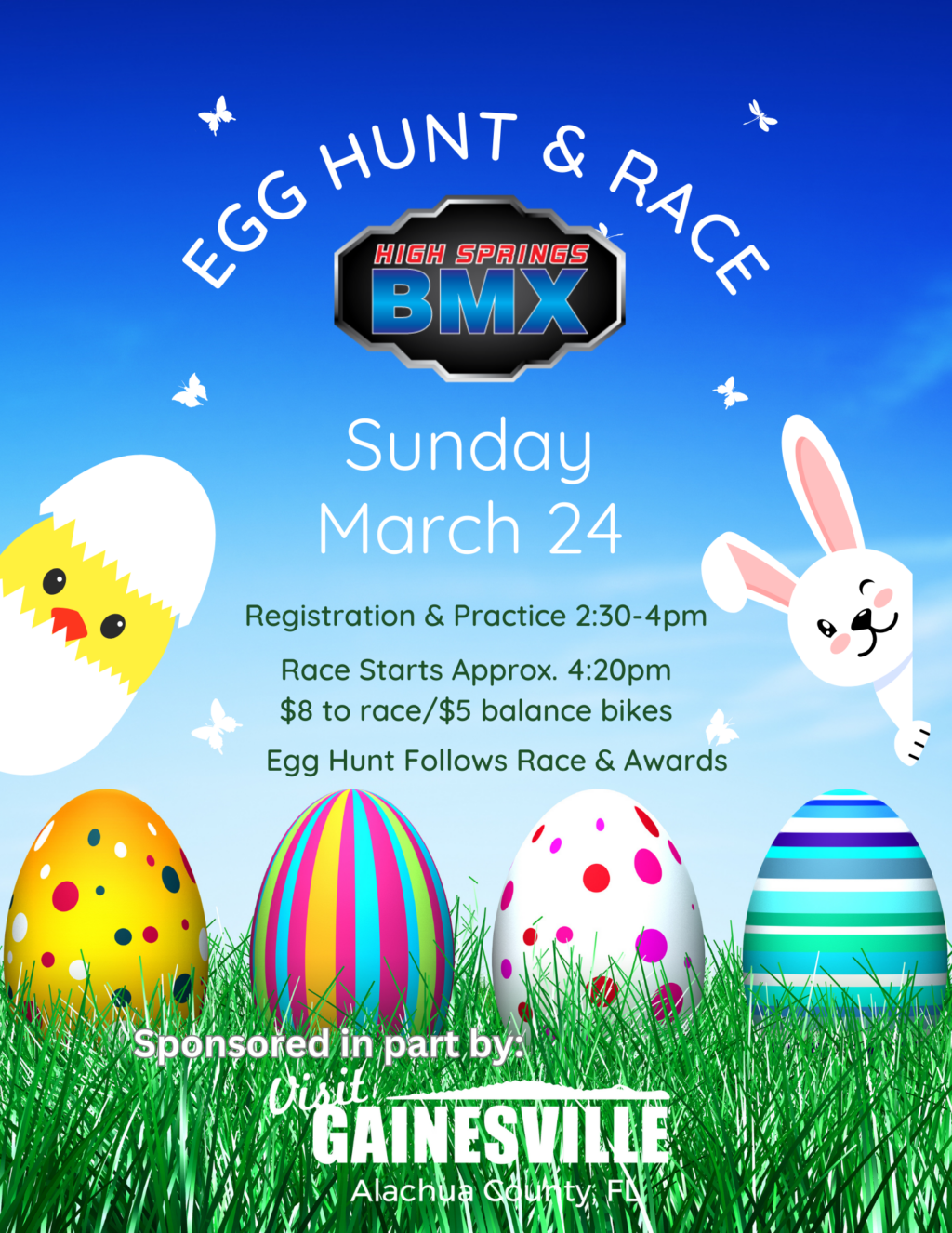egg hunt and race poster
